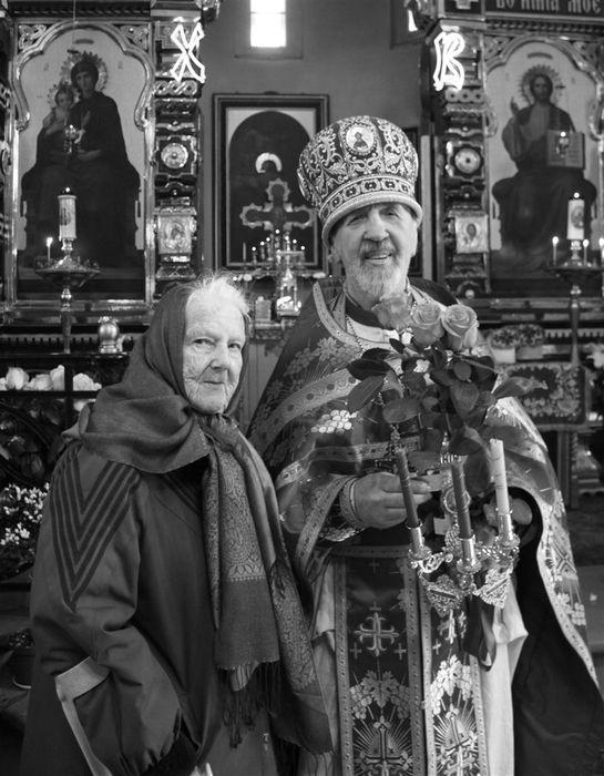Надежда Гордеевна и о. Григорий Касаткин. Фото 2015 года