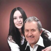 Vladimirs Lukjanovs ar jaunāko meitu Annu