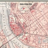 Rīgas karte ap 19. gadsimta vidu