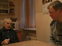 Sergejs Mazurs sarunu laikā ar profesoru Borisu Infantjevu