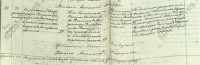 Extract from the church book about the wedding of Vasily Yanchevetsky to Olga Vinogradova