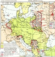 Карта военных действий в Европе в 1915-1916 годах