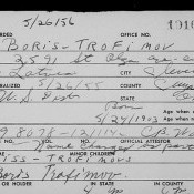 Boris Trofimov’s naturalization document (USA)