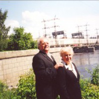 Ar kundzi Nadeždu pie Kamas HES, 2003. gads.