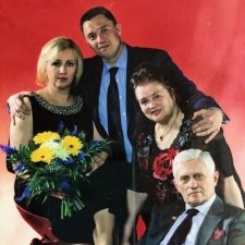 Vladimirs Januškevičs ar ģimeni
