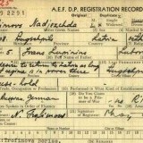 Refugee registration card Refugee registration card