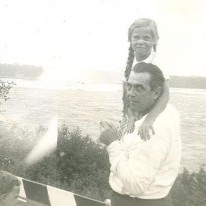 Boris Trofimov with his daughter Vera 