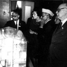 Galina Telysheva and Arvids Kalnins with guests from India