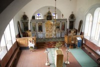 The interior of St. Nicholas the Wonderworker church in Kosa