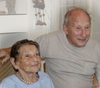 Leonid Tsilevitch with his wife Leah in Israel