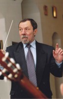 V. Žiļajevs koncerta mēģinājumā laikā